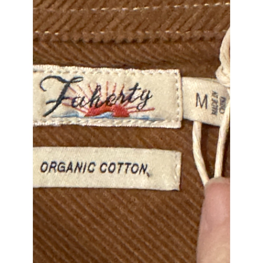 Faherty Womens Olivia Daly Flannel Shirt In Medium Corduroy And Suede Accents. - Picture 4 of 7